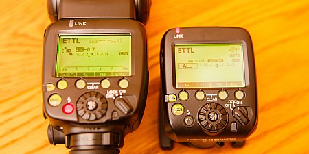 Transmitter vs. Flash unit Control Panel