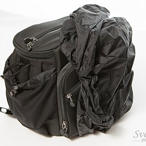 Rain cover attached