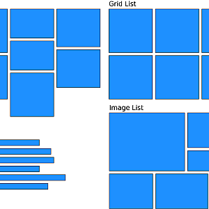 Layouts for lists of events