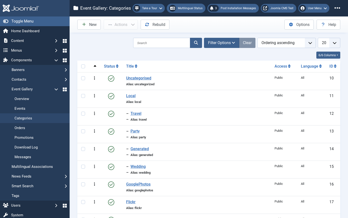 backend categories