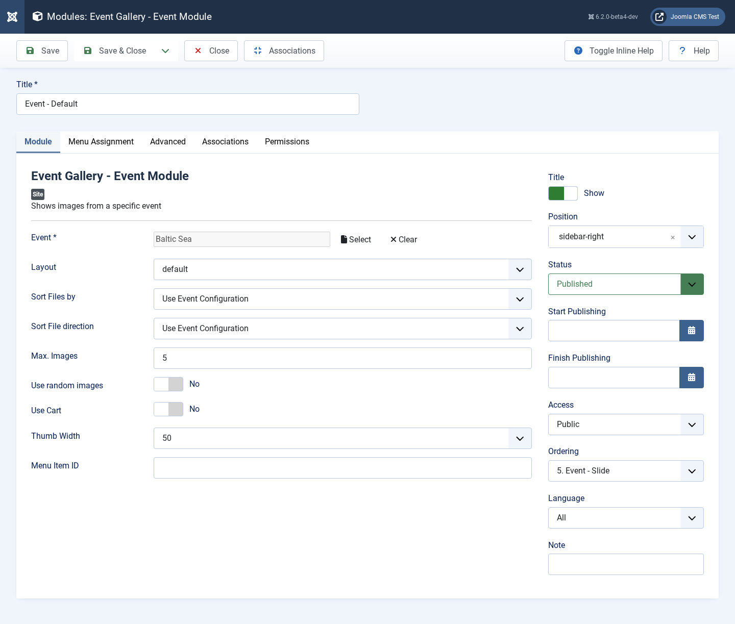 backend module event