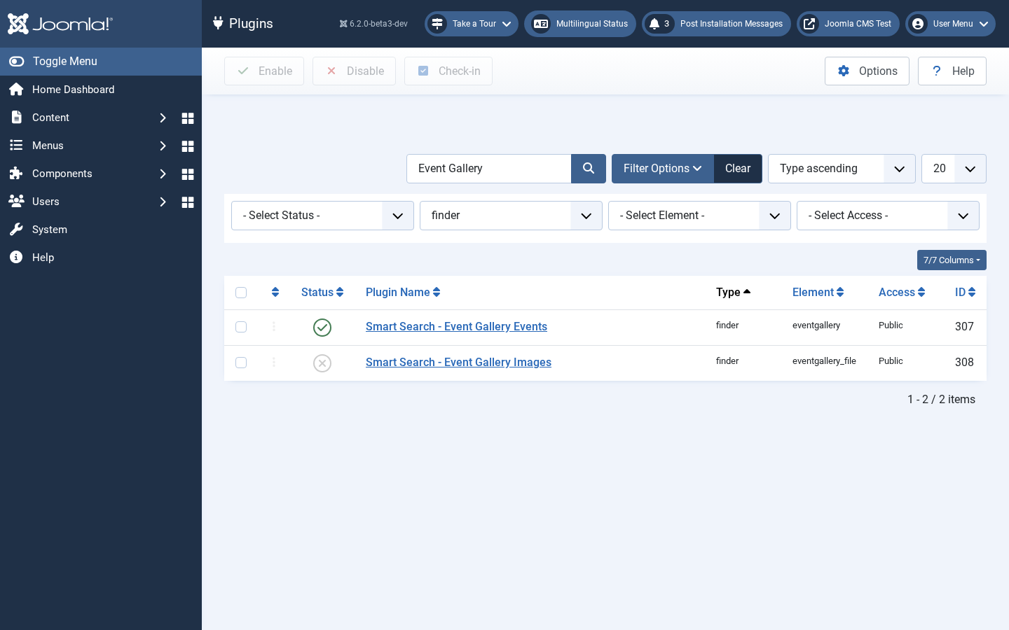 backend search plugins