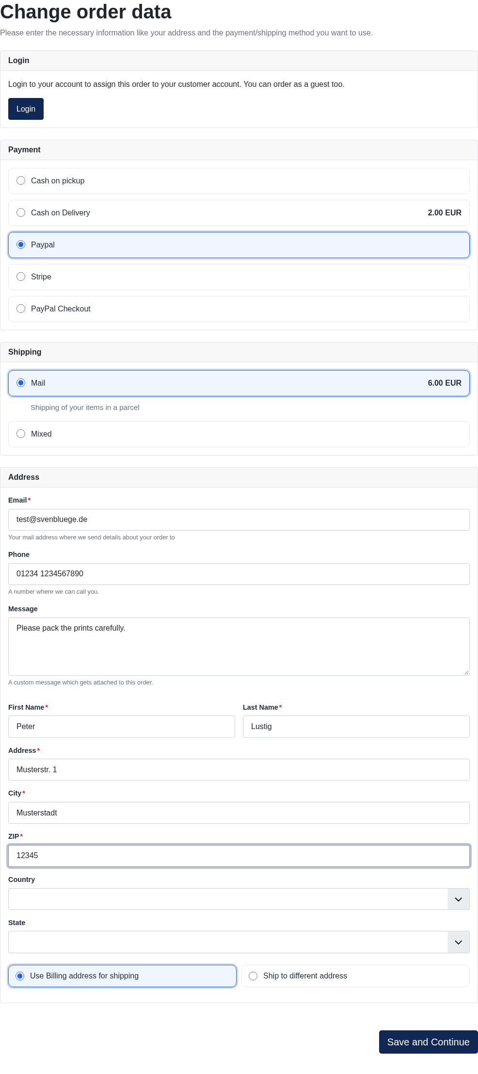 checkout data