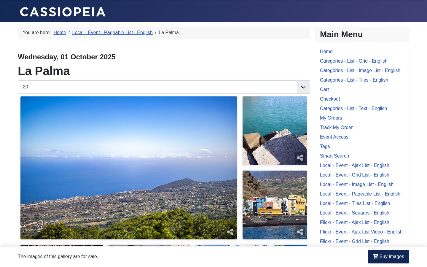 event pageable
