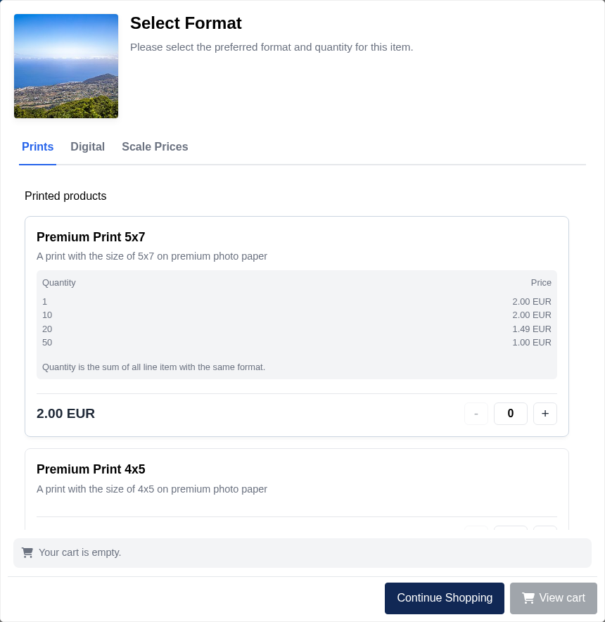 format dialog